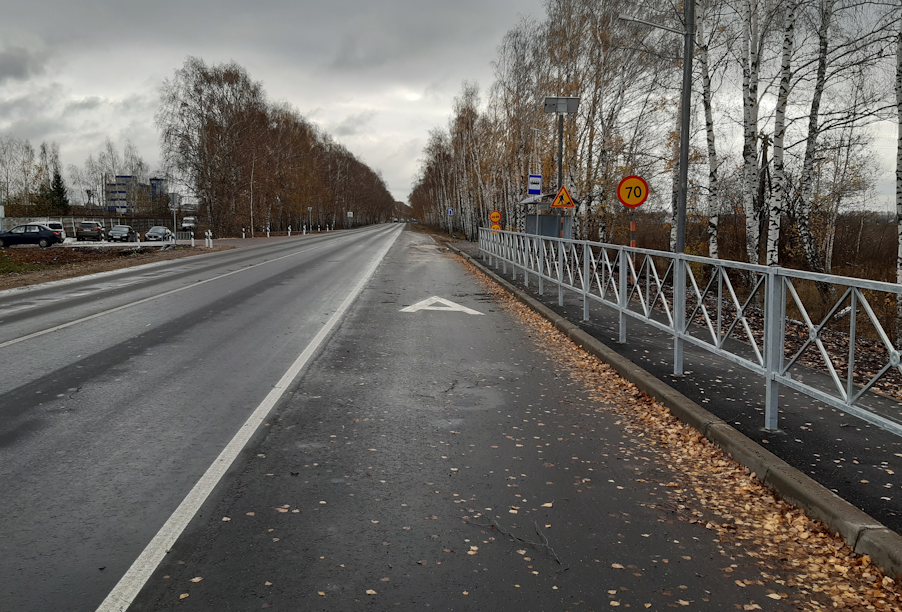 В Рязанской области завершили реконструкцию дороги от поворота с трассы Р-132 «Золотое кольцо» до деревни Мельгуново
