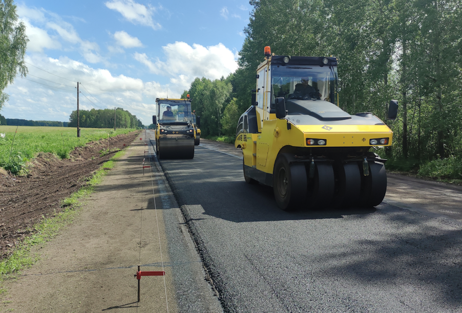 В Томской области продолжается ремонт участка трассы Каргала – Бакчар