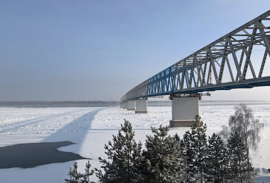 Красноярский край: строительная готовность Высокогорского моста ― 88 %