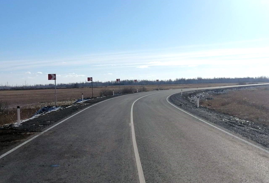 В Омской области отремонтировали почти 15 км трассы Называевск – Исилькуль