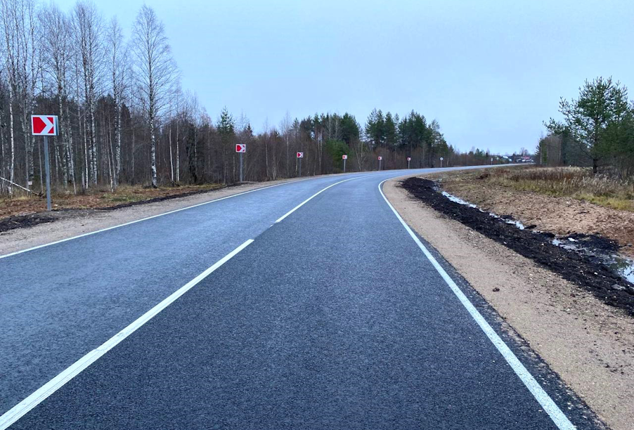 В Архангельской области отремонтировали 22,4 км трассы Коноша – Няндома