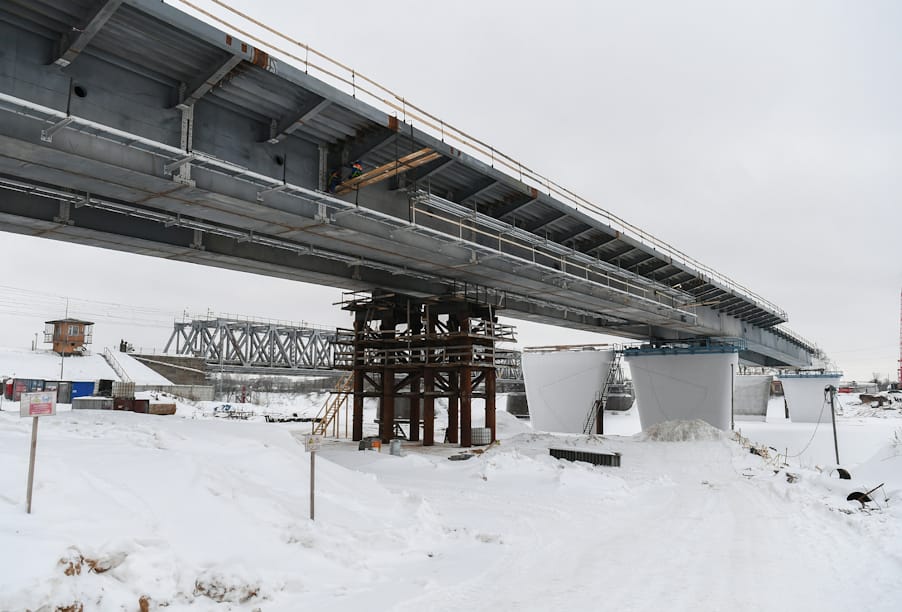 В Твери продолжается строительство Западного моста
